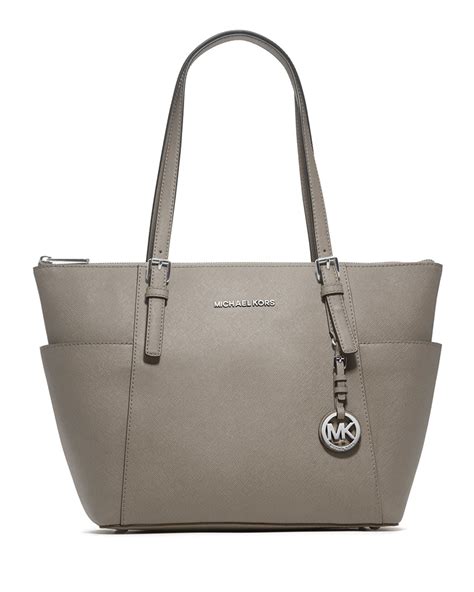 michael kors grey saffiano|Michael Kors saffiano tote bag.